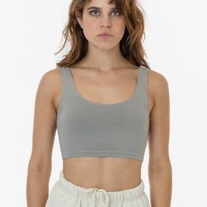 American Apparel grey cropped tank top
